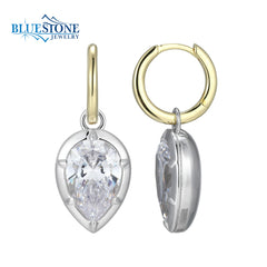 Gold & Silver Hoop Earrings with CZs