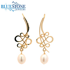 Gold Filled Pearl Earrings
