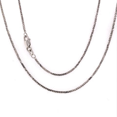 14 Karat White Gold Wheat Chain Length 16 Inches at 2.2 grams.
