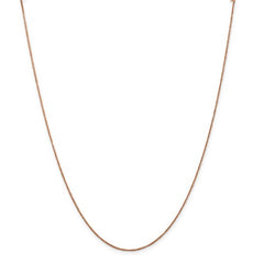 14 Karat Rose Gold 0.7mm Diamond Cut Rope Chain Length 20 inches.