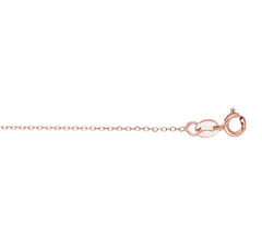 14 Karat Rose Gold Diamond Cut 0.5mm Cable Chain measuring 20 inches a