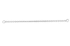 14 Karat White Gold 1.8mm Double Curb 2.5 inch Safety Chain.