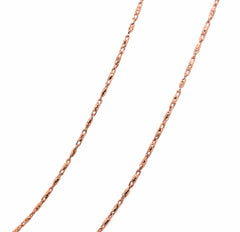 14 Karat Rose Gold Diamond Cut Raso Chain Length 16 at 2.3 Grams. 1mm