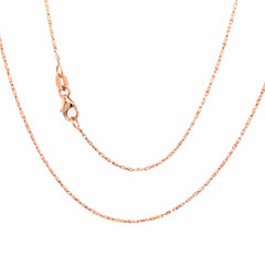 20 14 Karat Rose Gold Diamond Cut Raso Chain