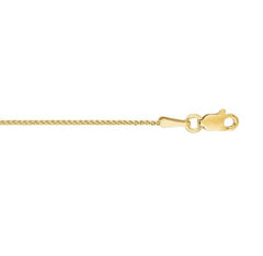 20 14 Karat Yellow Gold Diamond Cut Wheat Chain