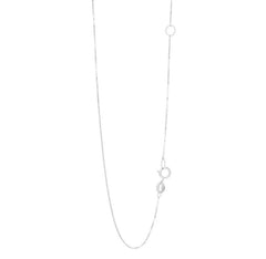 20 14 Karat White Gold Diamond Cut Box Chain