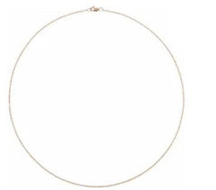18 Inch 14kt Rose Gold Filled Solid Cable Chain
