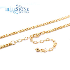 Sterling Silver 14 Karat Yellow Gold Plated Cowboy Chain/Necklace. 3.2