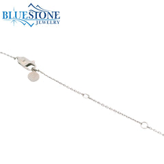 14 Karat White Gold 0.7mm Rolo Chain at 18 Inches that can also be worn at 16" and 17 Inches.