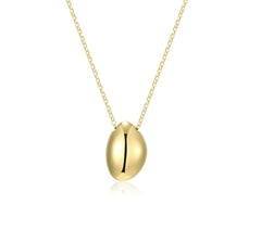 Gold Plated Irregular Pendant Necklace - 18"
