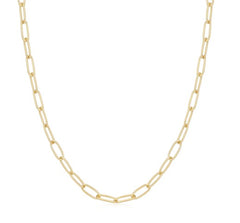 Sterling Silver &14K Gold Plated Charm Link Chain Necklace- 18"