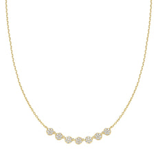 14K Gold Plated Cubic Zirconia Necklace -18"