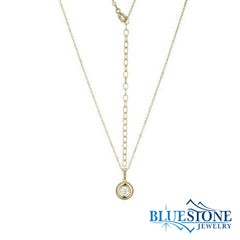 Gold Plated Necklace with CZ- 20"