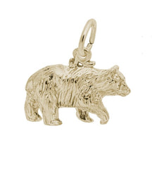 Sterling Silver with Gold Plating Tahoe Black Bear Charm.
