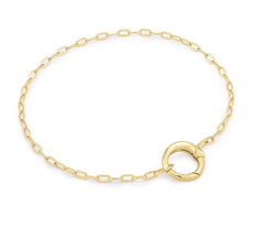Silver and 14K Gold Plated Mini Oval Link Chain Bracelet - 7"