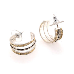 Silver & Gold Hoop Earrings