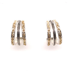 Silver & Gold Hoop Earrings