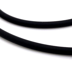 20" Black Rubber Solid Rope Chain- 3mm Thick