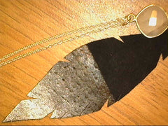 22" SS Adjustable Ombre Dipped necklace with Moonstone.