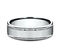 14 Karat White Gold Band-