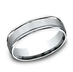 14 Karat White Gold Band-