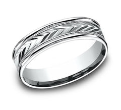 14 Karat White Gold 6mm Wedding Band- Special Order Only