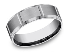 Tungsten 7mm comfort-fit satin-finished band