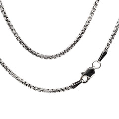 18" Sterling Silver 1.7mm Venetian/Rounded Box Chain