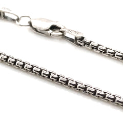 20" Sterling Silver 1.7mm Venetian/Rounded Box Chain