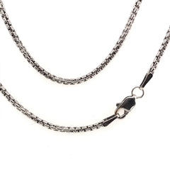 20" Sterling Silver 1.7mm Venetian/Rounded Box Chain