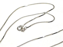 Sterling Silver Box Chain. Measures 18 Inches Long.