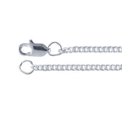 20" Sterling Silver Diamond Cut 1.8mm Curb Chain