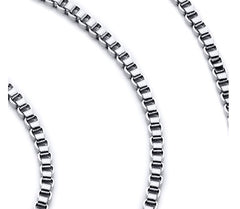 Sterling Silver 1mm Box Chain. Measures 16 Inches.