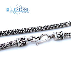 20" Sterling Silver Handwoven Snake Chain