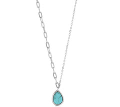 Sterling Silver Necklace with Turquoise