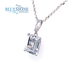 Sterling Silver Necklace with CZs- 18 Inches