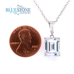 Sterling Silver Necklace with CZs- 18 Inches