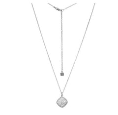 Silver Necklace with CZs- 20 Inches