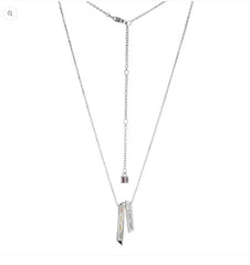 Silver Baguette Geometric Necklace