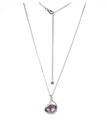 Silver Twisted Pearl Necklace - 20"