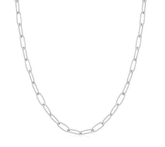 Sterling Silver Charm Link Chain Necklace- 18"