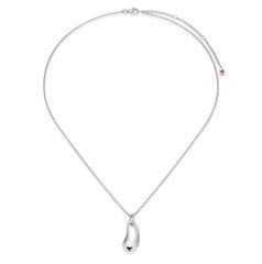 Sterling Silver Abstract Curve Necklace -20"