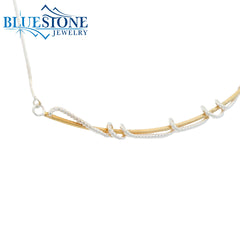 Silver & Gold Necklace - 20 Inches