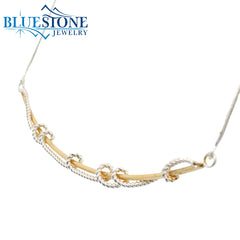 Silver & Gold Necklace - 20 Inches