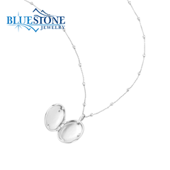 Sterling Silver Butterfly Locket Necklace - 20"
