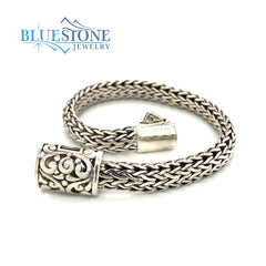 Handwoven Silver Bracelet- 7.5 Inches