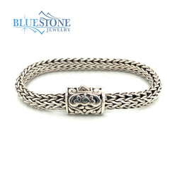 Handwoven Silver Bracelet- 7.75 Inches