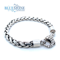 Handwoven Silver Bracelet- 7"