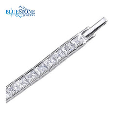 Silver Tennis Bracelet with CZs- 7.5 Inches