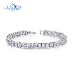 Silver Tennis Bracelet with CZs- 7.5 Inches